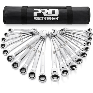 Prostormer 20-Piece Ratcheting Combination Wrench Set(20-Piece Metric & SAE)